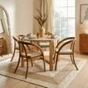Halton 4 Seater Round Dining Table, Travertine & Oak 1 Halton 4 Seater Round Dining Table, Travertine & Oak -Habitat Store 30925309