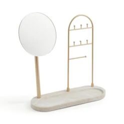 Freestanding Marble Round Dressing Table Mirror With Jewellery Storage 7 Freestanding Marble Round Dressing Table Mirror With Jewellery Storage -Habitat Store 30925329 alt02