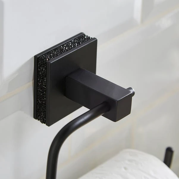 Sparkle Black Square Toilet Roll Holder 4 Sparkle Black Square Toilet Roll Holder - Image 2