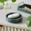 Nouveau Green Marble Resin Soap Dish -Habitat Store 30925337