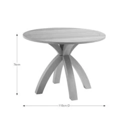 Xavi 4 Seater Round Dining Table, Oak -Habitat Store 30925352 alt09