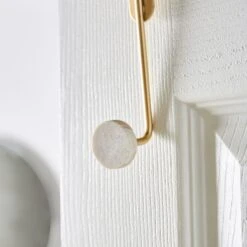 Marble Single Overdoor Towel Hook 6 Marble Single Overdoor Towel Hook -Habitat Store 30925485 alt01