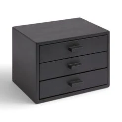 Black 3 Drawer Tabletop Storage -Habitat Store 30925523 alt02