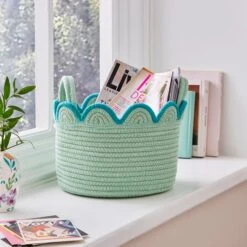 Small Scalloped Rope Basket -Habitat Store 30925526