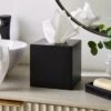 Black Square Resin Tissue Box Cover -Habitat Store 30925541
