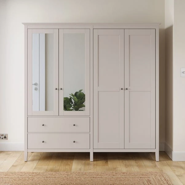 Lynton Mirrored 4 Door Wardrobe 3 Lynton Mirrored 4 Door Wardrobe