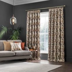 Kelso Pencil Pleat Velvet Curtains -Habitat Store 30925676 alt01