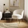 Marcie Luxe Ivory Boucle Cocktail Chair -Habitat Store 30925797