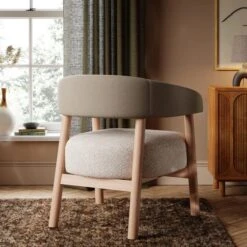 Cleo Chunky Boucle Accent Chair -Habitat Store 30926629 alt01