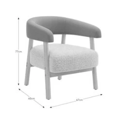 Cleo Chunky Boucle Accent Chair -Habitat Store 30926629 alt09