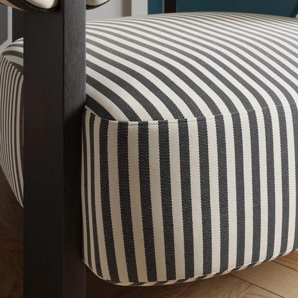 Fallon Woven Stripe Bolster Accent Chair 6 Fallon Woven Stripe Bolster Accent Chair - Image 4
