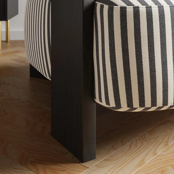 Fallon Woven Stripe Bolster Accent Chair 7 Fallon Woven Stripe Bolster Accent Chair - Image 5