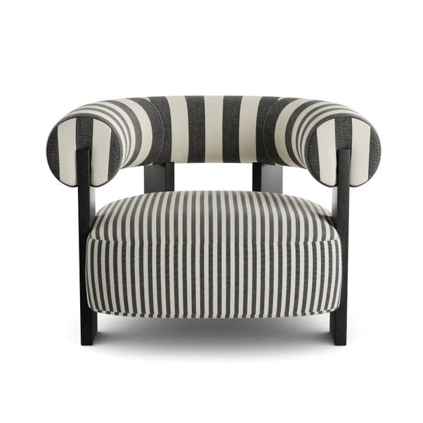 Fallon Woven Stripe Bolster Accent Chair 9 Fallon Woven Stripe Bolster Accent Chair - Image 7