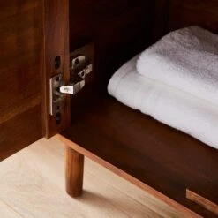 Alani 2 Door Bathroom Cabinet, Acacia Wood 9 Alani 2 Door Bathroom Cabinet, Acacia Wood -Habitat Store 30926640 alt02