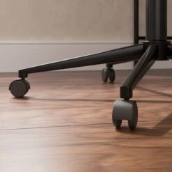 Modena Walnut Effect Office Chair, White Boucle -Habitat Store 30926648 alt04