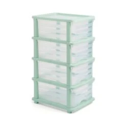 Plastic 4 Drawer Storage Tower Unit -Habitat Store 30926662 alt02