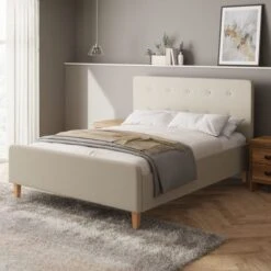 Ashbourne Fabric Side Lift Ottoman Bed Frame -Habitat Store 30926793