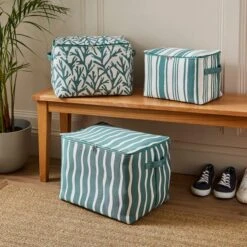 Set Of 3 Coastal Storage Bags