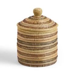 Rainbow Seagrass Storage Basket With Lid 9 Rainbow Seagrass Storage Basket With Lid -Habitat Store 30926818 alt01