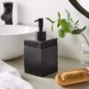 Sparkle Black Square Soap Dispenser -Habitat Store 30926857