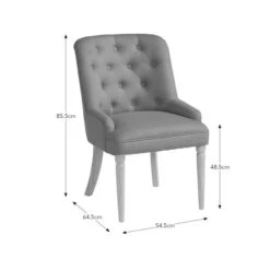 Beatrice Button Back Dining Chair, Fabric -Habitat Store 30927137 alt09