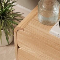 Bennett 2 Drawer Bedside Table, Light Oak -Habitat Store 30927464 alt04