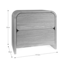 Bennett 2 Drawer Bedside Table, Light Oak -Habitat Store 30927464 alt09