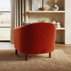 Polly Velvet Wooden Arm Tub Chair -Habitat Store 30927475 alt01