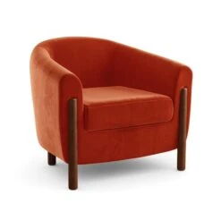 Polly Velvet Wooden Arm Tub Chair -Habitat Store 30927475 alt04