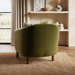 Polly Velvet Wooden Arm Tub Chair -Habitat Store 30927476 alt01