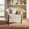 Polly Boucle Fleck Wooden Arm Tub Chair -Habitat Store 30927477