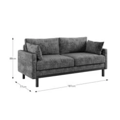 Morton Chenille Distressed 3 Seater Sofa -Habitat Store 30927505 alt09
