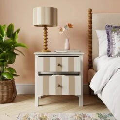 Beatrice Wide 2 Drawer Bedside Table 24 Beatrice Wide 2 Drawer Bedside Table -Habitat Store 30927511 alt01