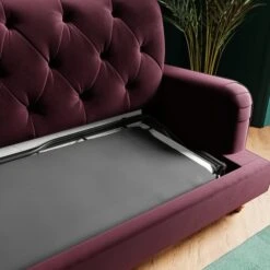 Beatrice Buttoned Velvet 3 Seater Double Sofa Bed -Habitat Store 30927531 alt02