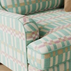 Beatrice Checkerboard Woven Stripe Snuggle Chair -Habitat Store 30927539 alt02