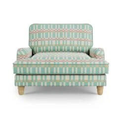 Beatrice Checkerboard Woven Stripe Snuggle Chair -Habitat Store 30927539 alt07