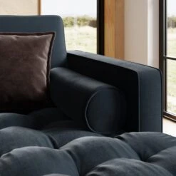 Zoe Casual Sit Velvet Corner Chaise Sofa -Habitat Store 30927554 alt02