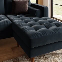 Zoe Casual Sit Velvet Corner Chaise Sofa -Habitat Store 30927554 alt03