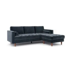 Zoe Casual Sit Velvet Corner Chaise Sofa -Habitat Store 30927554 alt06