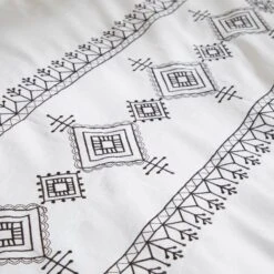 Embroidered Inca 100% Cotton Duvet Cover And Pillowcase Set 37 Embroidered Inca 100% Cotton Duvet Cover And Pillowcase Set -Habitat Store 30927929 alt04