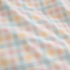 Mila Gingham 100% Cotton Duvet Cover And Pillowcase Set -Habitat Store 30927943 alt04