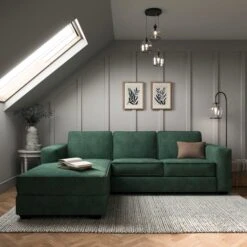 Claude Soft Tonal Chenille Corner Chaise Sofa -Habitat Store 30927957