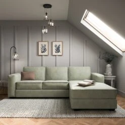 Claude Soft Tonal Chenille Corner Chaise Sofa -Habitat Store 30927958