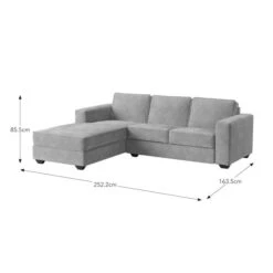 Claude Soft Tonal Chenille Corner Chaise Sofa -Habitat Store 30927959 alt09