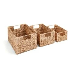 Set Of 3 Woven Water Hyacinth Storage Baskets -Habitat Store 30928141 alt02