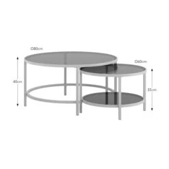 Sofia Glass Coffee Nest Of Tables 35 Sofia Glass Coffee Nest Of Tables -Habitat Store 30928199 alt09