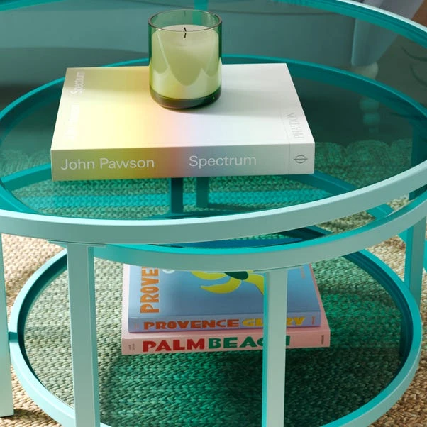 Sofia Glass Coffee Nest Of Tables 7 Sofia Glass Coffee Nest Of Tables - Image 5