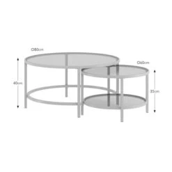 Sofia Glass Coffee Nest Of Tables 28 Sofia Glass Coffee Nest Of Tables -Habitat Store 30928200 alt09