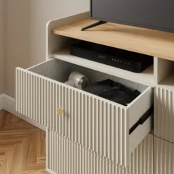 Georgi 6 Drawer TV Chest, Natural -Habitat Store 30928255 alt02