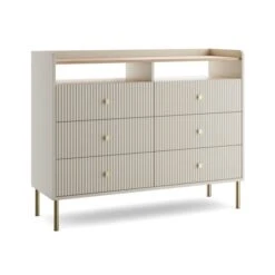Georgi 6 Drawer TV Chest, Natural -Habitat Store 30928255 alt05